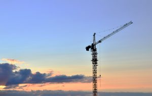 A crane set against the skyline.